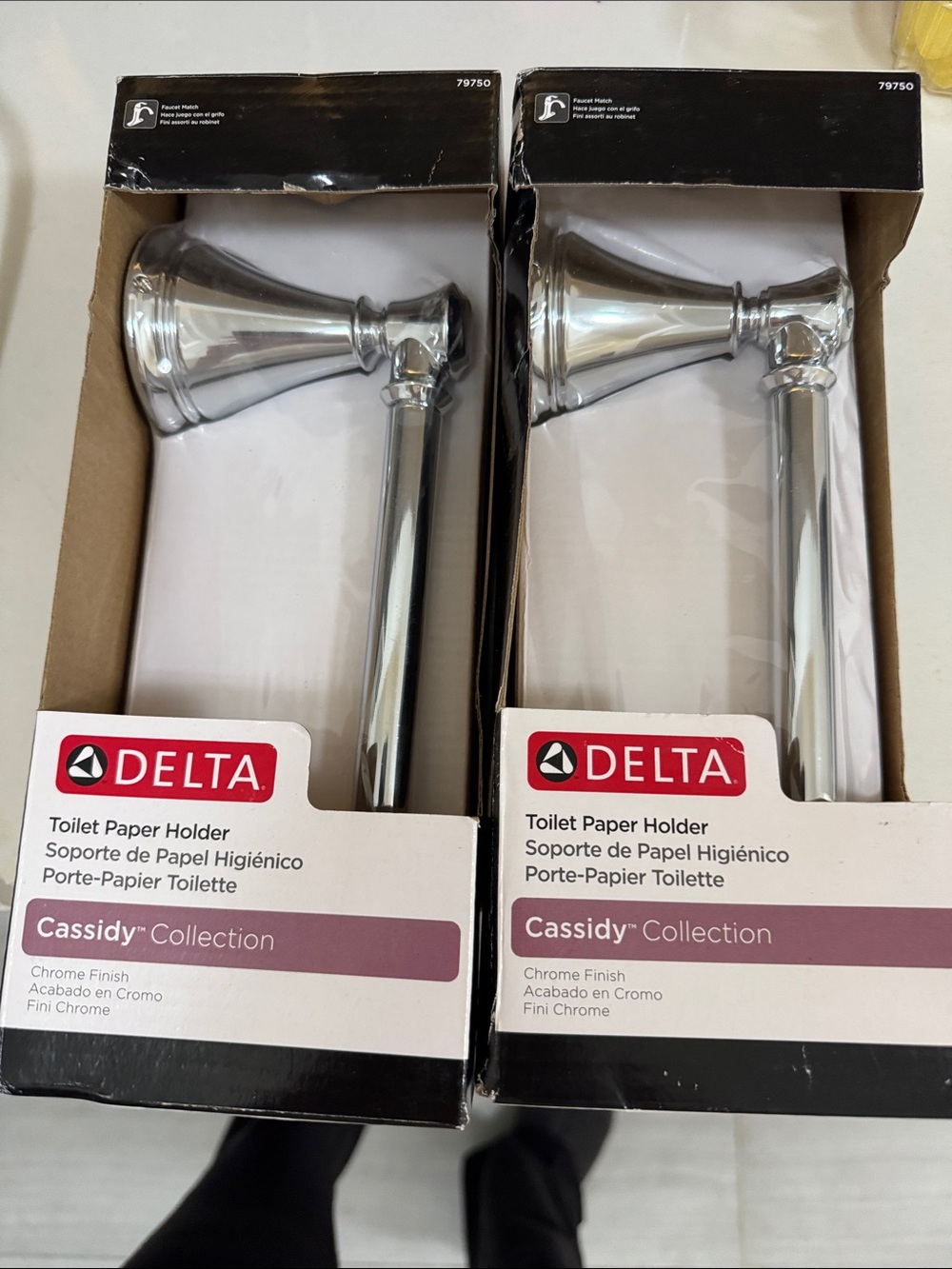 Delta Chrome Toilet Paper Holders - Polished Silver Finish